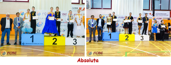 Campionats de Catalunya 2016 (Estndards i Llatins). Imatges dels Pdiums  | Federaci Catalana de Ball Esportiu